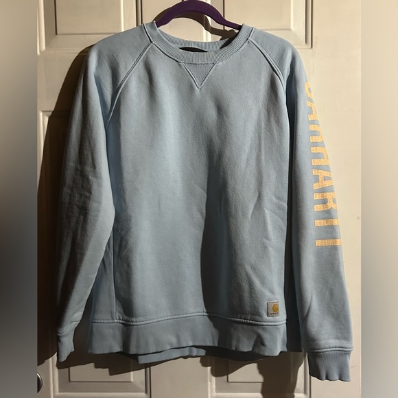 NWOT Carhartt Women's Block Logo
Graphic Crewneck Sweatshirt -
Moonstone - Picture 2 of 6